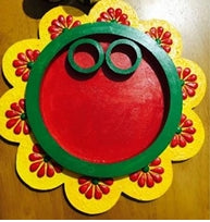 Medium Sized Wooden Pooja Thali