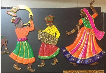 Rajasthani Dancing Set Of 3 ( One Narsinga , Drummer and Dancer )